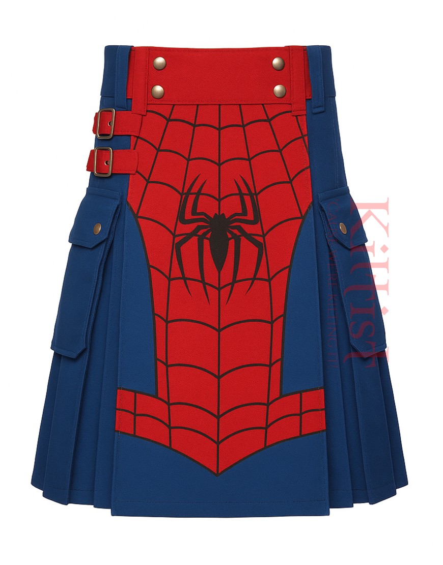 Spiderman Themed Kilt for Comic-Cons & Halloween | Kiltist