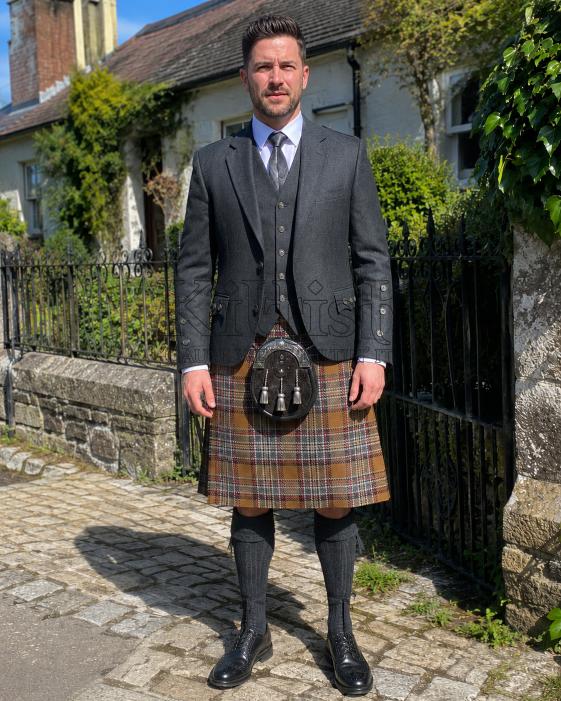 Golden Heather Estate Men’s Tartan Kilt