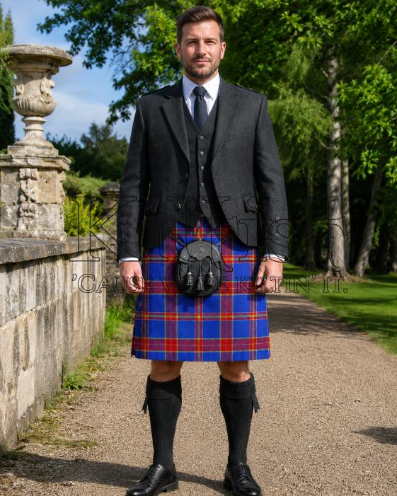 Royal Blue Heritage Tartan Kilt for Men
