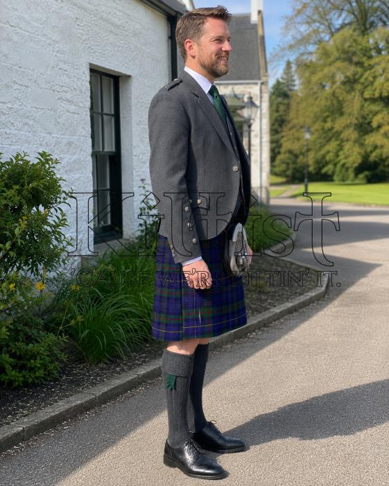 Royal Indigo Kilt for Men Tartan