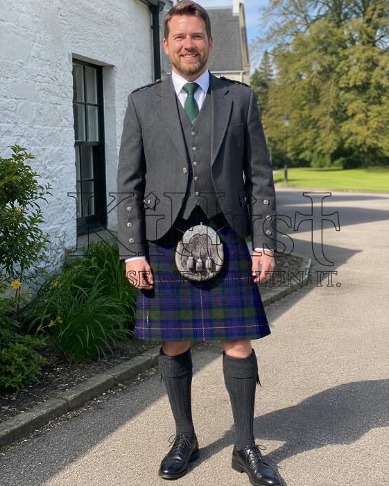 Indigo Royal Tartan Kilt for Men