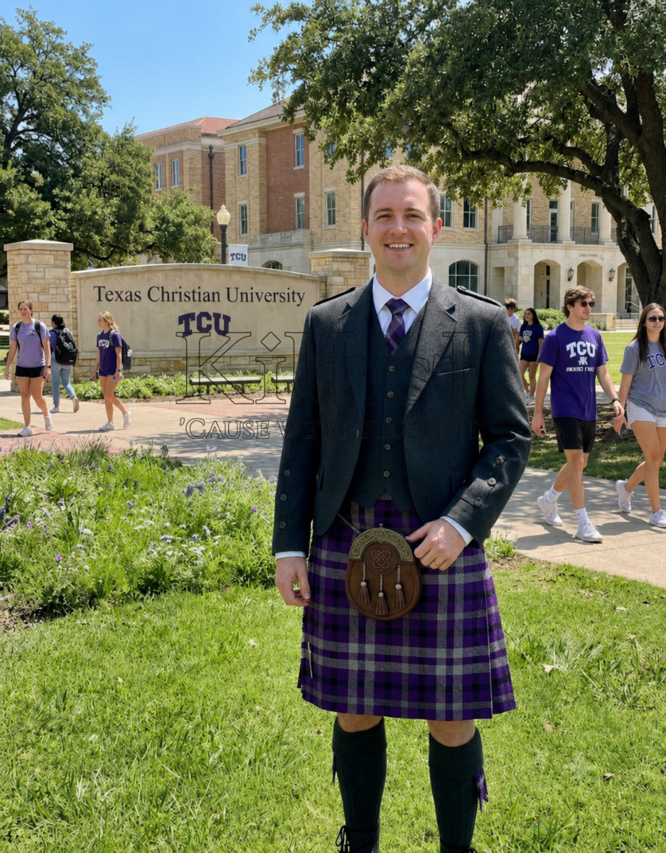 Texas Christian University Men’s Tartan Kilt