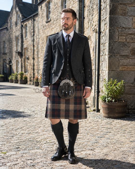Tartan Kilt for Men – Midnight Heather