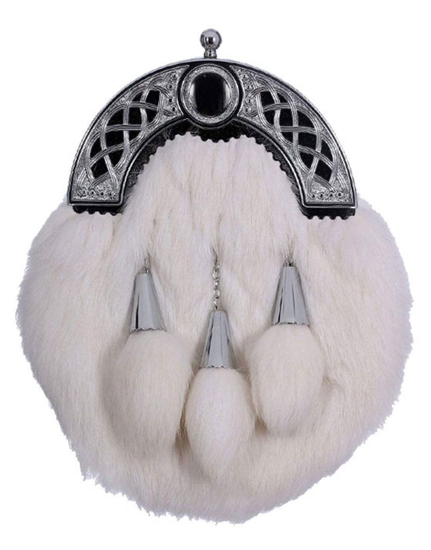White Rabbit Fur Full Dress Sporran