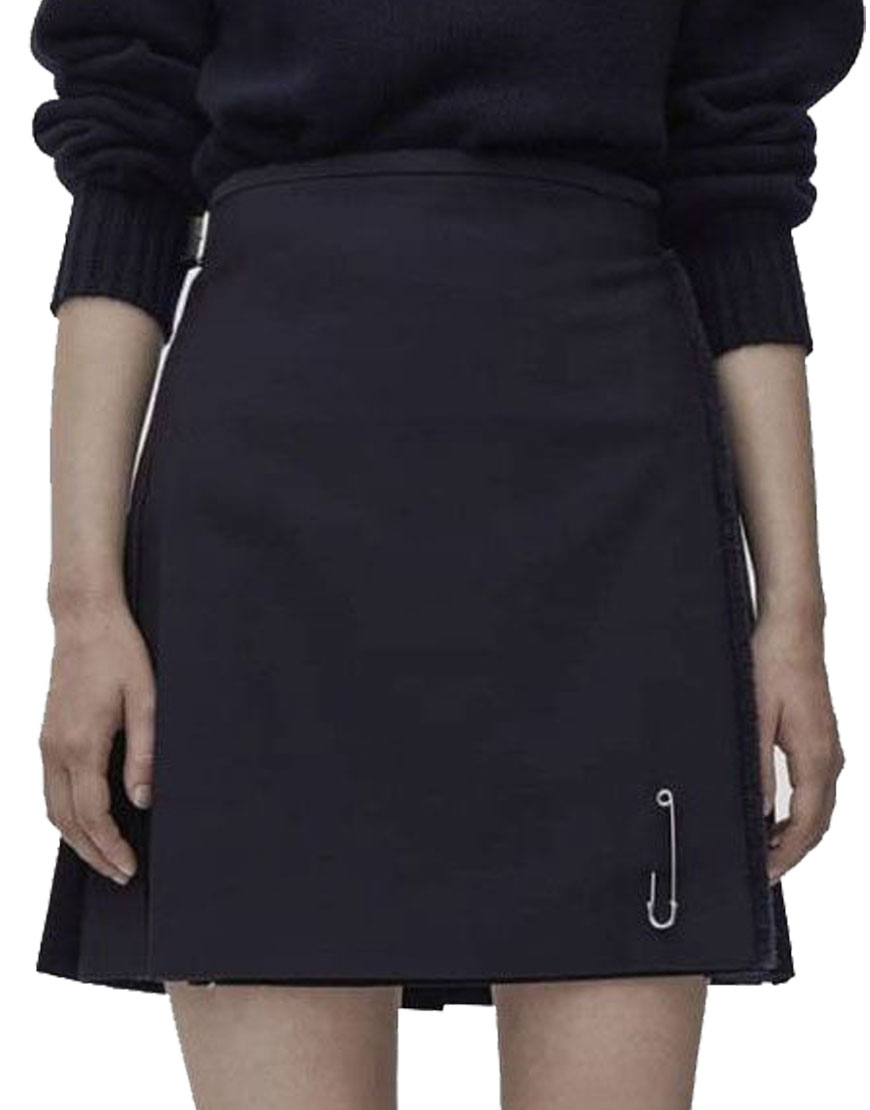 Women's Plain Black Tartan Kilt 