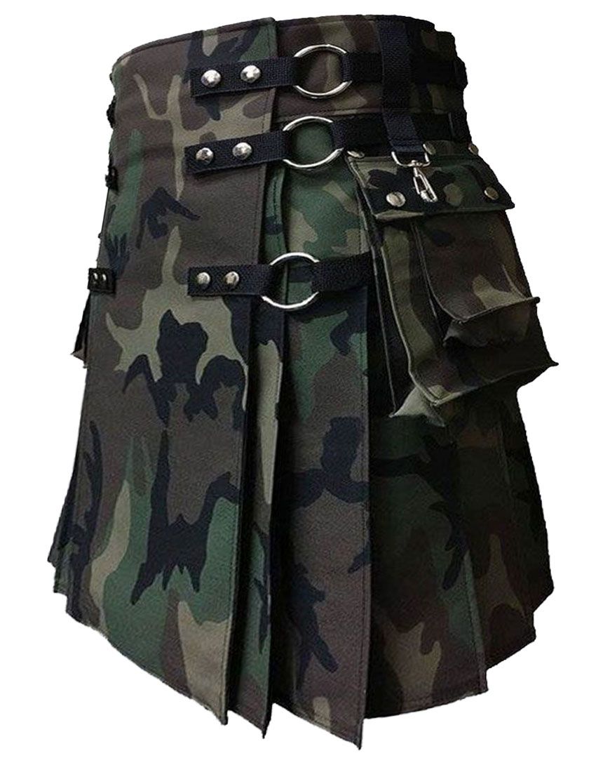 Woodland Camouflage Gothic Kilt
